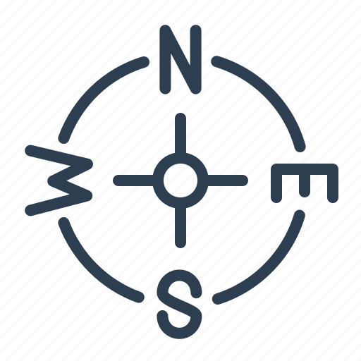 Compass, direction, location, nafigation, navigate, travel, wind rose icon - Download on Iconfinder
