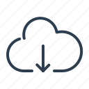 arrow down, cloud, data storage, download, share, sharing, technology