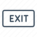 direction, emergency, exit, information board, label, sign 