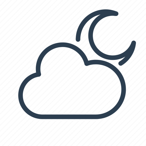 Cloud, crescent, forecast, moon, night, sleep, weather icon - Download on Iconfinder