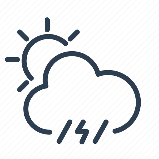 Cloud, day, lightning, rain, storm, sun, weather icon - Download on Iconfinder