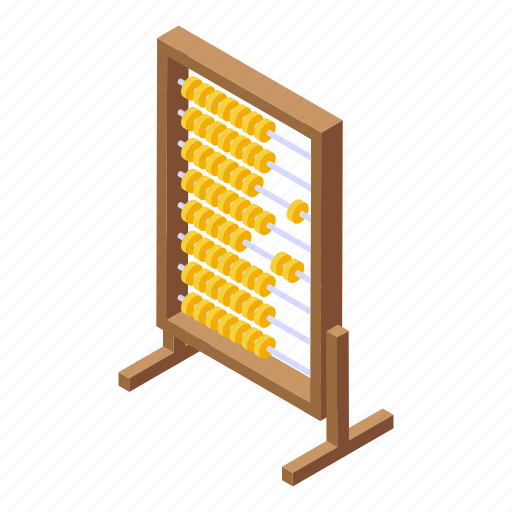 School, abacus, isometric icon - Download on Iconfinder