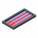 calculate, abacus, isometric