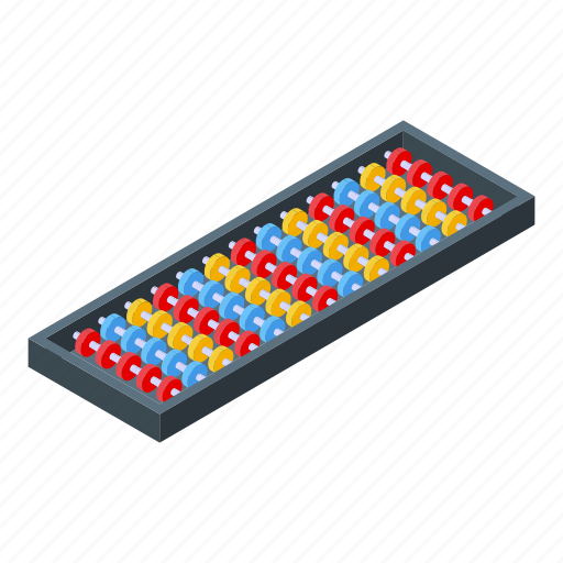 Accounting, abacus, isometric icon - Download on Iconfinder