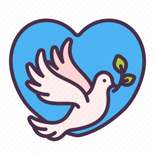Valentine, love, heart, care, peace, bird, pigeon icon - Download on Iconfinder