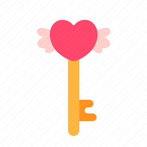 Valentine, love, heart, key, successful, romanctic, open icon - Download on Iconfinder