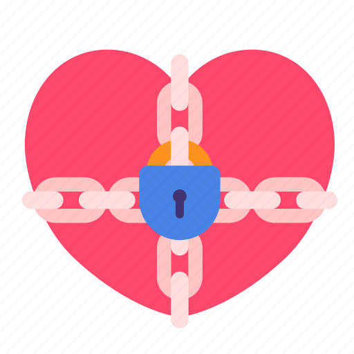 Valentine, love, heart, romantic, locked, secret, close icon - Download on Iconfinder