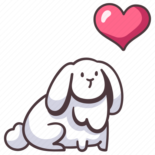 Cute, animal, rabbit, bunny, love, pet, lovely icon - Download on Iconfinder
