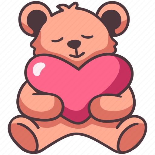 Cute, love, heart, bear, hug, teddy, valentine icon - Download on Iconfinder