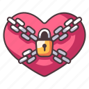 heart, chain, lock, love, padlock, break, prison 