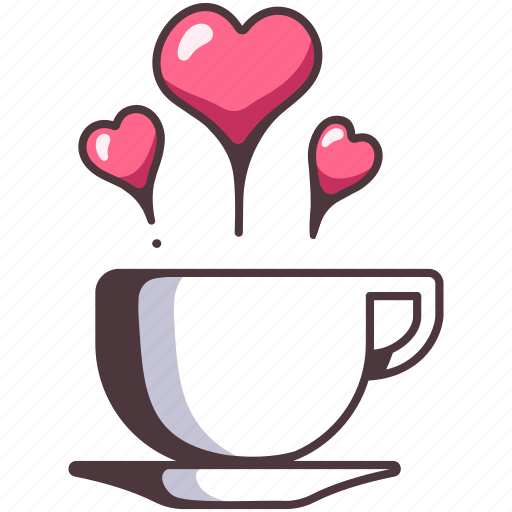 Heart, coffee, cup, drink, cafe, mug, hot icon - Download on Iconfinder