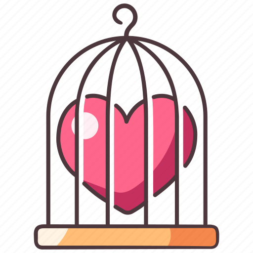 Heart, love, cage, prison, freedom, lock, birdcage icon - Download on Iconfinder