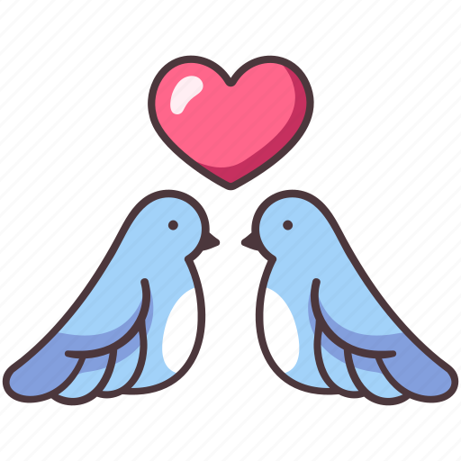 Love, bird, romantic, couple, heart, animal, wedding icon - Download on Iconfinder
