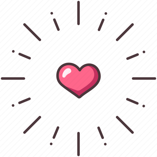 Love, bright, heart, valentine, decoration, romantic, romance icon - Download on Iconfinder