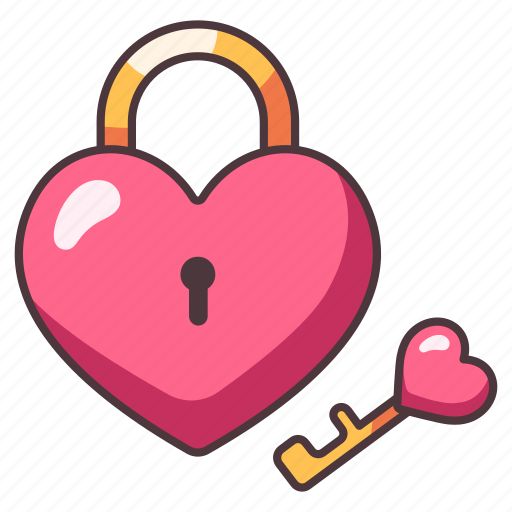 Love, key, heart, lock, valentine, romance, keyhole icon - Download on Iconfinder