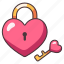 love, key, heart, lock, valentine, romance, keyhole 