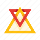 abstract, figure, logo mark, triangles