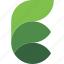 e, eco, green, leaf, letter, logo 