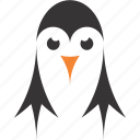 bird, little, logo, penguin
