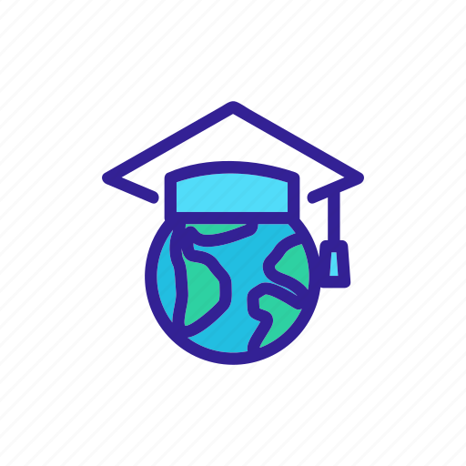 Academy, cap, college, education, globe, learning, world icon - Download on Iconfinder