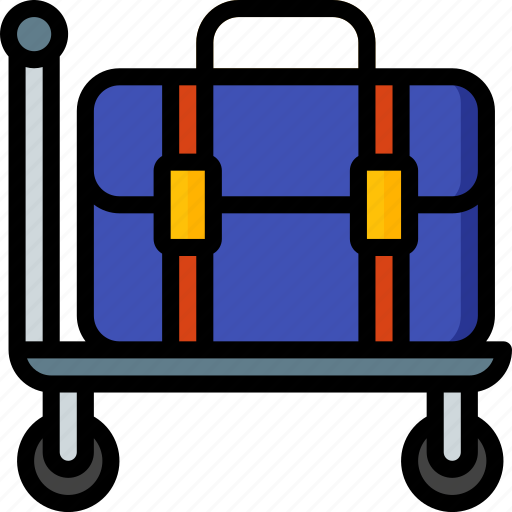 Accommodation, hotel, luggage, service, service icon, services, trolley icon - Download on Iconfinder