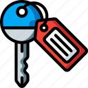 accommodation, hotel, key, room, service, service icon, services