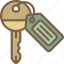 accommodation, hotel, key, room, service, service icon, services 