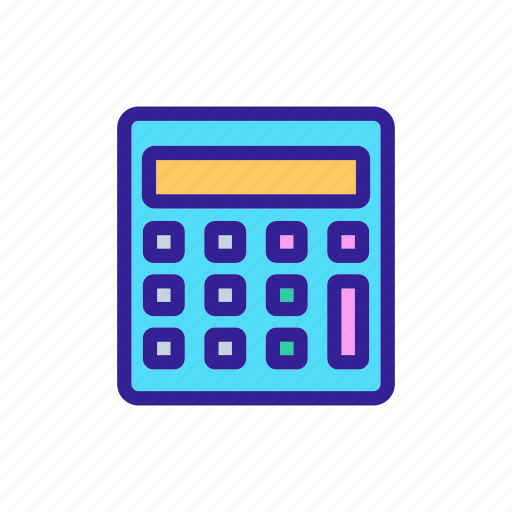 Accounting, building, calculator, contour, financial icon - Download on Iconfinder
