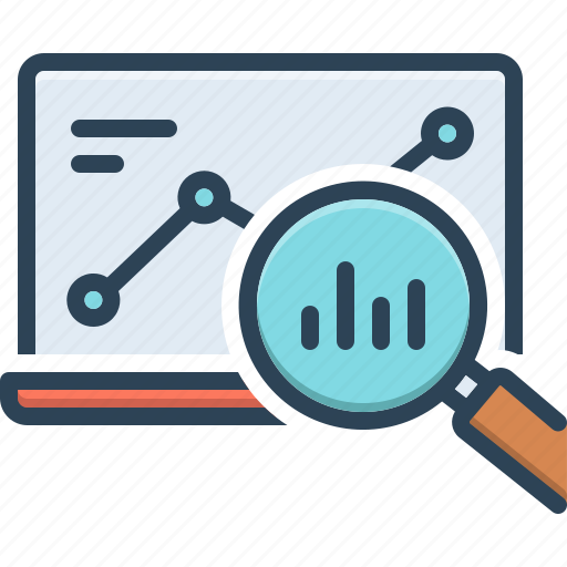 Analysis, investigation, scrutiny, report, marketing, magnifying, accounting icon - Download on Iconfinder