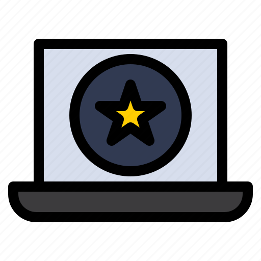Award, favorite, laptop, star icon - Download on Iconfinder
