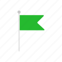 banner, flag, green flag, notification