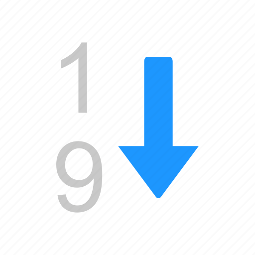 Arrow down, descending, number icon - Download on Iconfinder