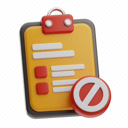 Petition, no, close, cancel, prohibited, sign, stop 3D illustration - Download on Iconfinder