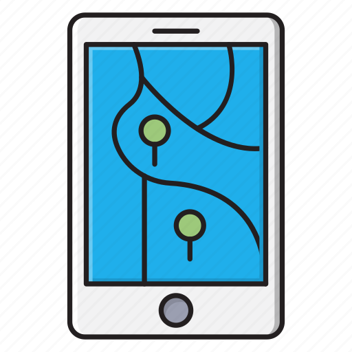 Gps, location, map, mobile, phone icon - Download on Iconfinder
