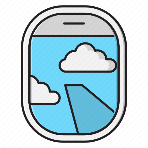 Clouds, flight, plane, transport, window icon - Download on Iconfinder