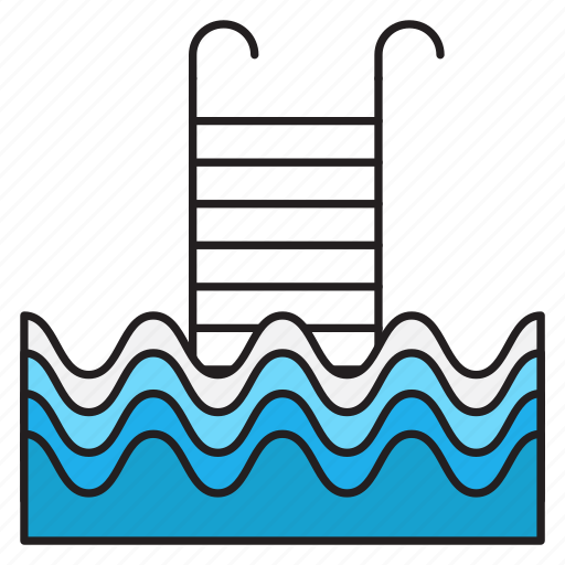 Activity, pool, stair, swimming, water icon - Download on Iconfinder