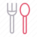 cutlery, fork, kitchen, spoon, utensils