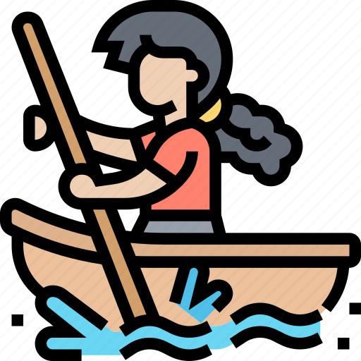 Boat, rowing, canoeing, lake, leisure icon - Download on Iconfinder