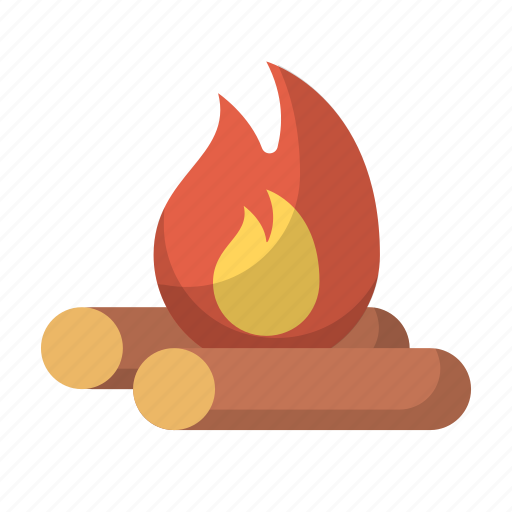Campfire, bonfire, camp, camping, fire, outdoors, wood icon - Download on Iconfinder