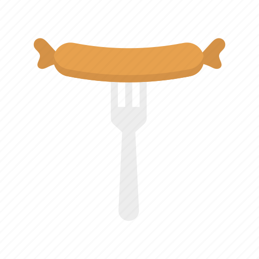 Activity, food, fork, sausage icon - Download on Iconfinder