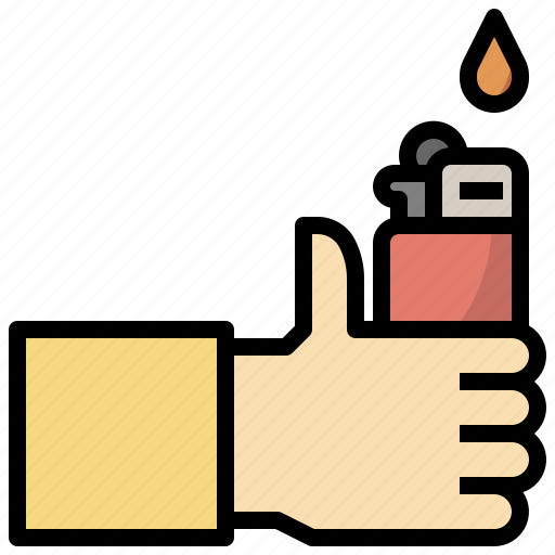 Arson, arsonist, fire, hands, lighter, pyromania, set icon - Download on Iconfinder