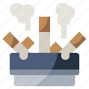 ashtray, cigar, furniture, healthcare, medical, smoke, tobacco 