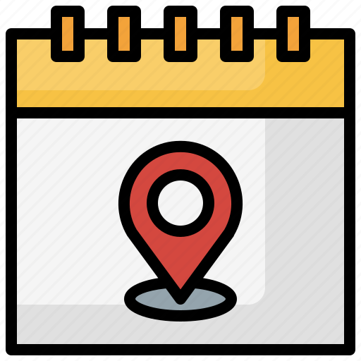 Calendar, date, location, maps, time, trajectory icon - Download on Iconfinder