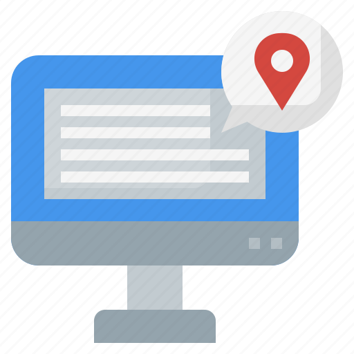 Computer, gps, location, monitor icon - Download on Iconfinder