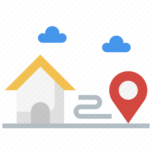 Building, home, house, location, position icon - Download on Iconfinder