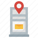 box, email, location, mail, message, post