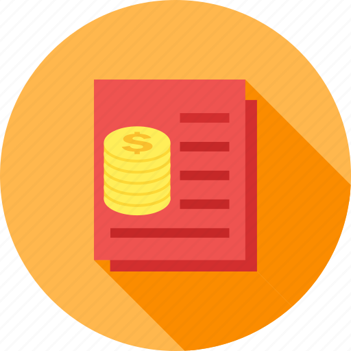 Cash, coins, currency, document, invoice, receipt, record icon - Download on Iconfinder