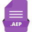 adobe after effects, adobe file extensions, aep, document, extension icon, file, file format 