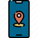 application, smartphone, pin, gps, map