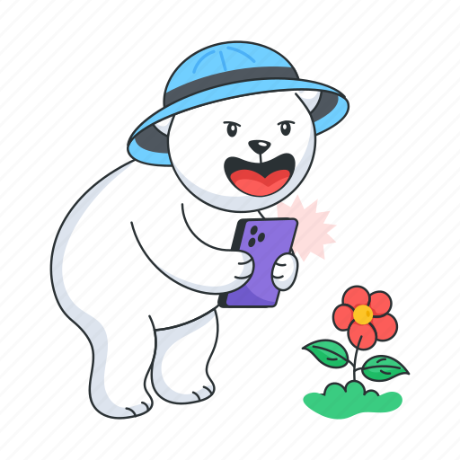Flower photography, taking picture, bear clicking, bear photography, mobile photography icon - Download on Iconfinder